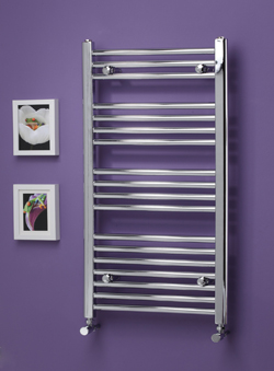 Premium chrome heated towel rail 800 x 600